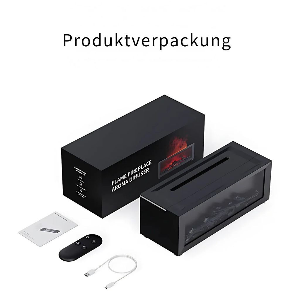 Kamin Aroma-Diffusor - LED-Licht mit Fernbedienung